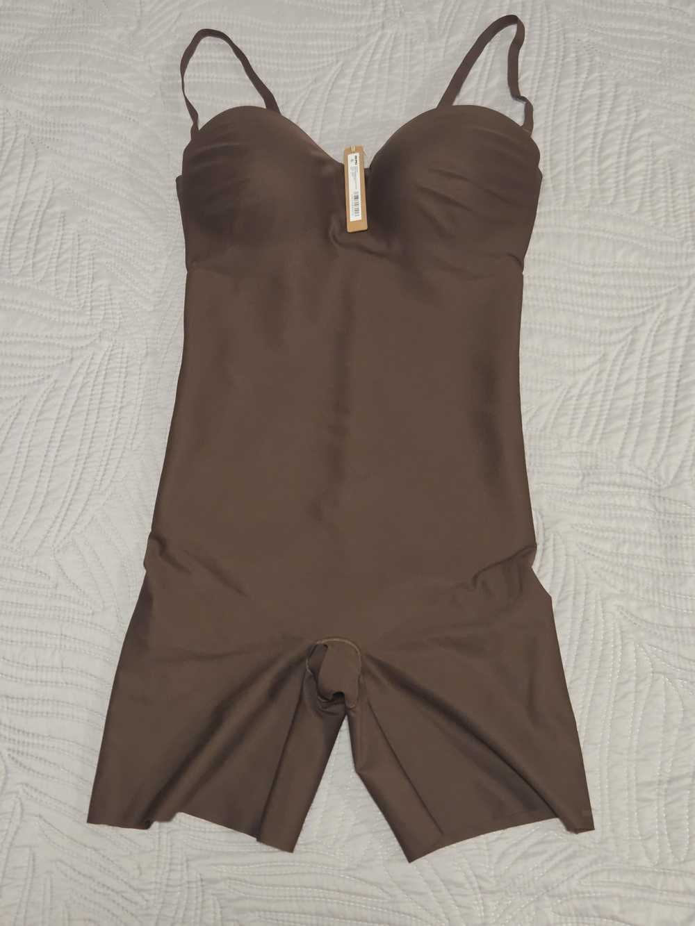 SKIMS Brown Sculpting Bodysuit with Built-In Bra